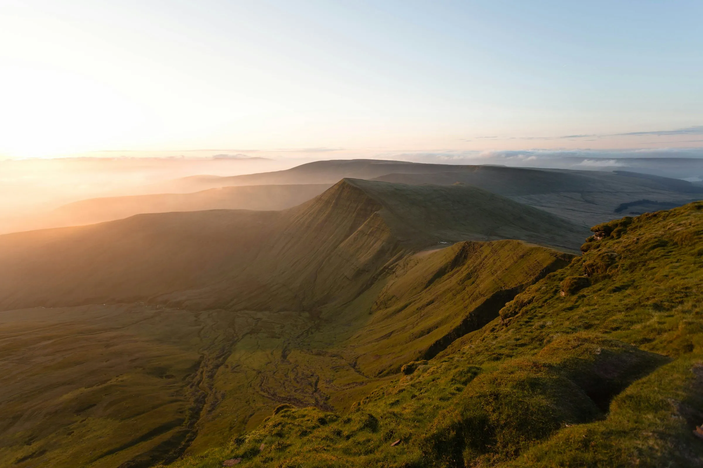Mountain range at golden hour